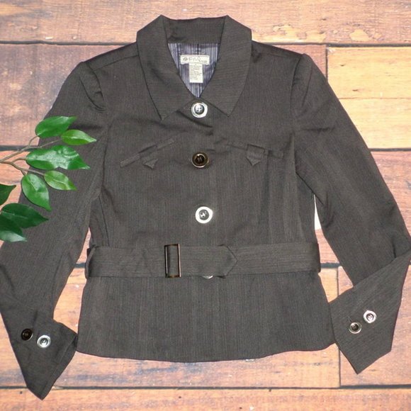FYLO by Nylon Jackets & Blazers - FYLO by Nylon Herringbone Belted Stretch Jacket